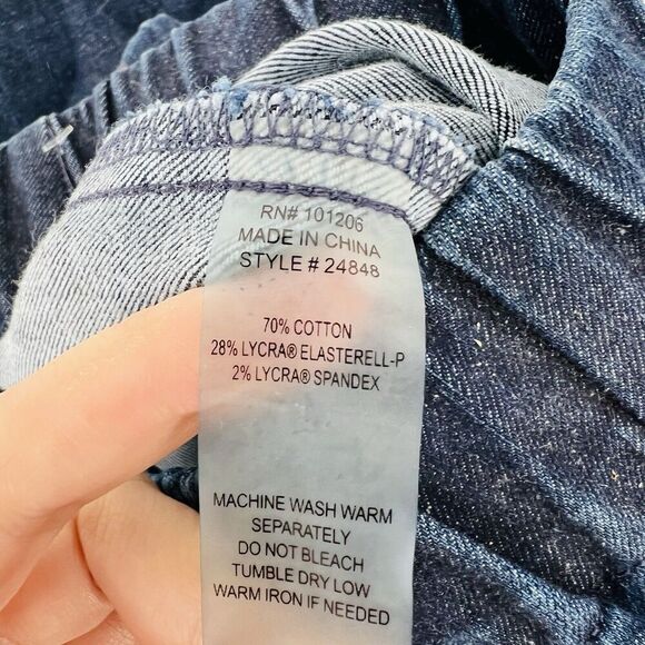 Soft Surroundings Blue Pull On Denim Skinny Jeans Size Medium - Picture 4 of 4